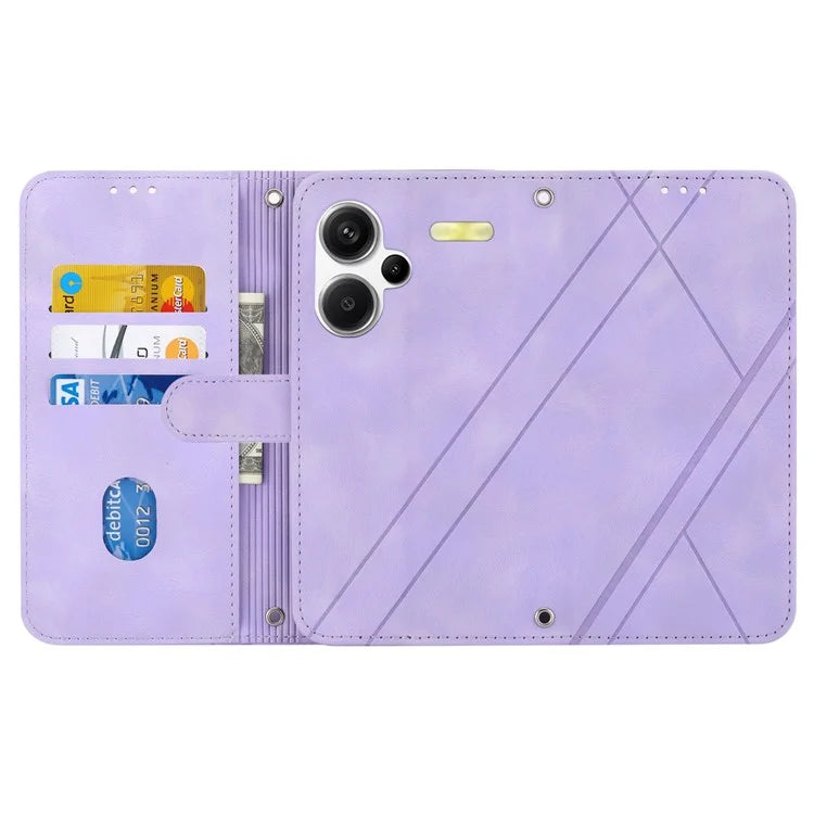 For Xiaomi Redmi Note 13 Pro+ 5G Case Imprinted Line Card Slots Shockproof Phone Cover