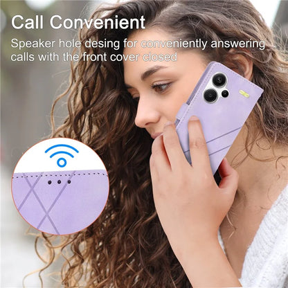 For Xiaomi Redmi Note 13 Pro+ 5G Case Imprinted Line Card Slots Shockproof Phone Cover