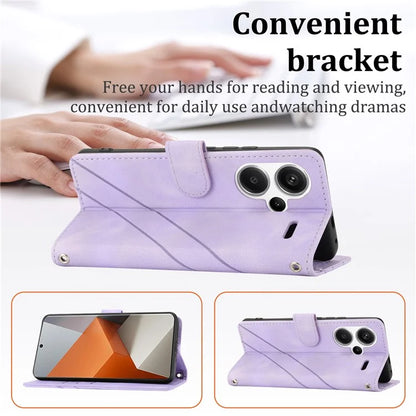 For Xiaomi Redmi Note 13 Pro+ 5G Case Imprinted Line Card Slots Shockproof Phone Cover