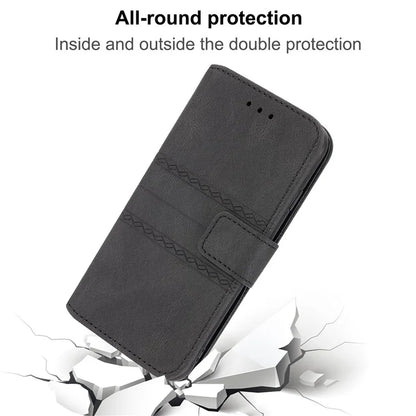 For Xiaomi Redmi Note 13 Pro 5G / Poco X6 5G Cover Soft PU Leather Imprinted Pattern Phone Case with Hand Strap
