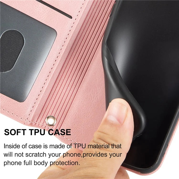 For Xiaomi Redmi Note 13 Pro 5G / Poco X6 5G Cover Soft PU Leather Imprinted Pattern Phone Case with Hand Strap
