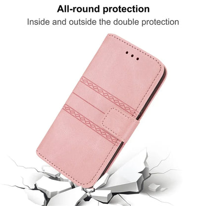 For Xiaomi Redmi Note 13 Pro 5G / Poco X6 5G Cover Soft PU Leather Imprinted Pattern Phone Case with Hand Strap