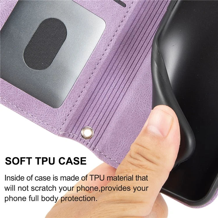 For Xiaomi Redmi Note 13 Pro 5G / Poco X6 5G Cover Soft PU Leather Imprinted Pattern Phone Case with Hand Strap