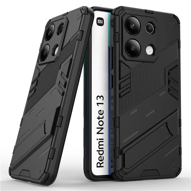 For Xiaomi Redmi Note 13 4G Phone Case Kickstand PC+TPU Drop-proof Back Shell