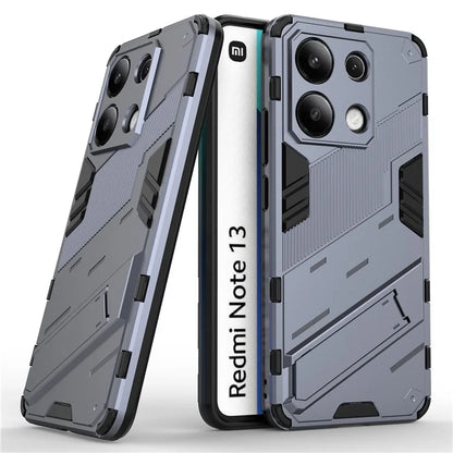 For Xiaomi Redmi Note 13 4G Phone Case Kickstand PC+TPU Drop-proof Back Shell