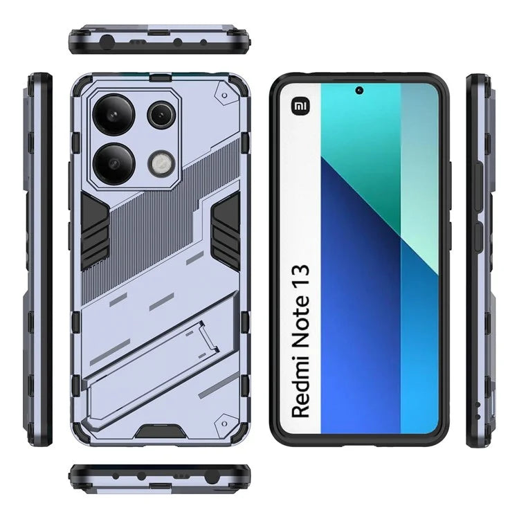 For Xiaomi Redmi Note 13 4G Phone Case Kickstand PC+TPU Drop-proof Back Shell