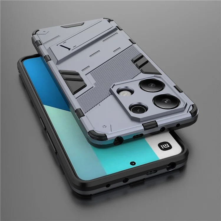 For Xiaomi Redmi Note 13 4G Phone Case Kickstand PC+TPU Drop-proof Back Shell