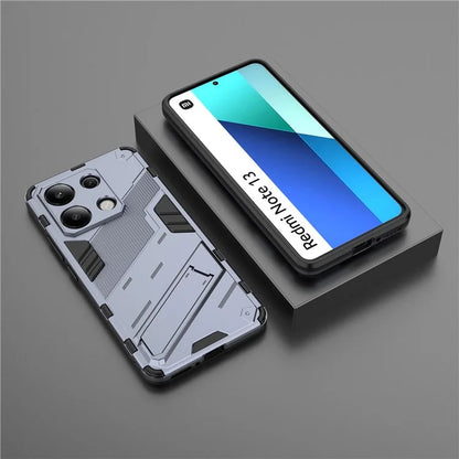 For Xiaomi Redmi Note 13 4G Phone Case Kickstand PC+TPU Drop-proof Back Shell