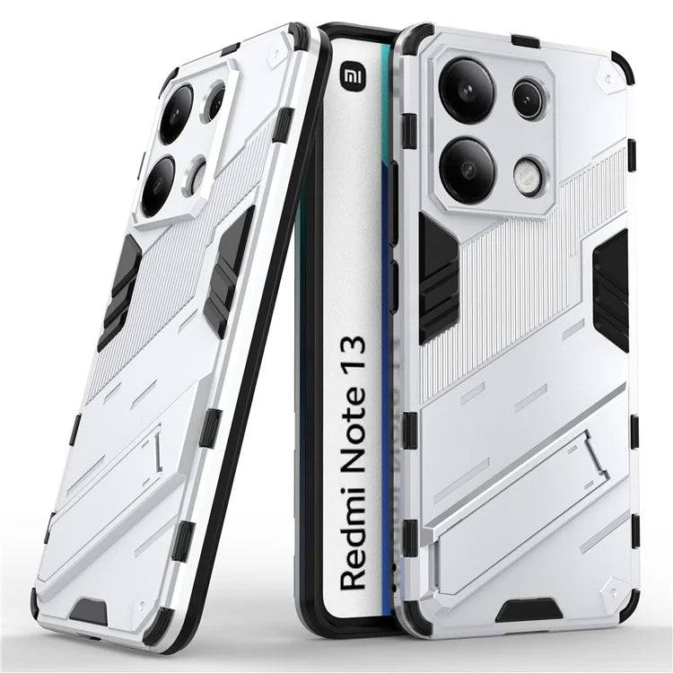 For Xiaomi Redmi Note 13 4G Phone Case Kickstand PC+TPU Drop-proof Back Shell