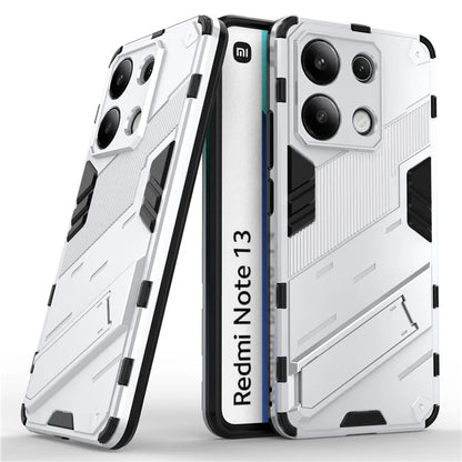 For Xiaomi Redmi Note 13 4G Phone Case Kickstand PC+TPU Drop-proof Back Shell