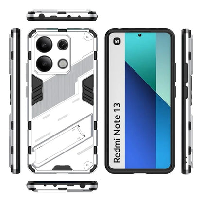 For Xiaomi Redmi Note 13 4G Phone Case Kickstand PC+TPU Drop-proof Back Shell