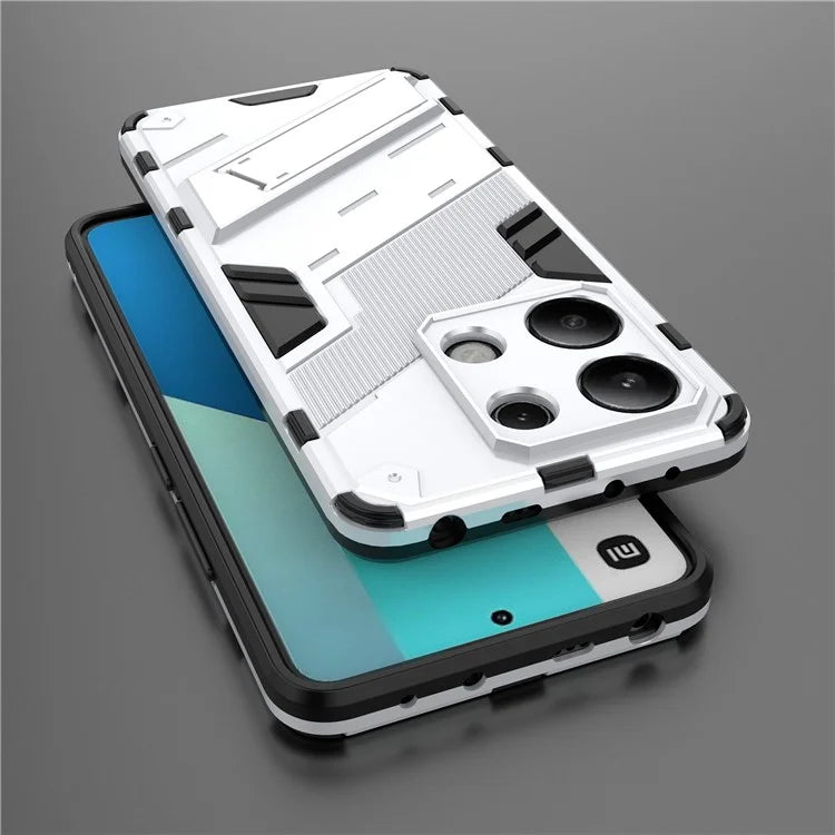 For Xiaomi Redmi Note 13 4G Phone Case Kickstand PC+TPU Drop-proof Back Shell