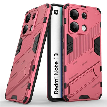 For Xiaomi Redmi Note 13 4G Phone Case Kickstand PC+TPU Drop-proof Back Shell
