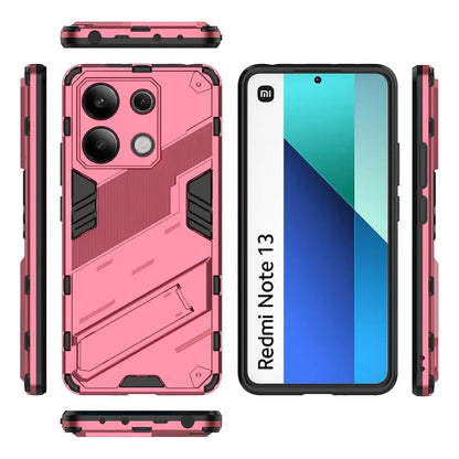 For Xiaomi Redmi Note 13 4G Phone Case Kickstand PC+TPU Drop-proof Back Shell