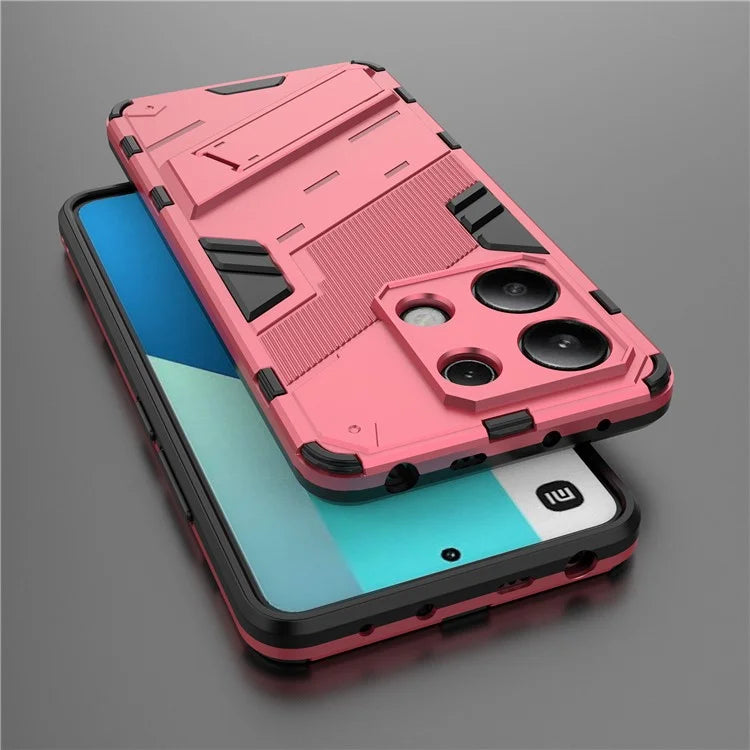 For Xiaomi Redmi Note 13 4G Phone Case Kickstand PC+TPU Drop-proof Back Shell