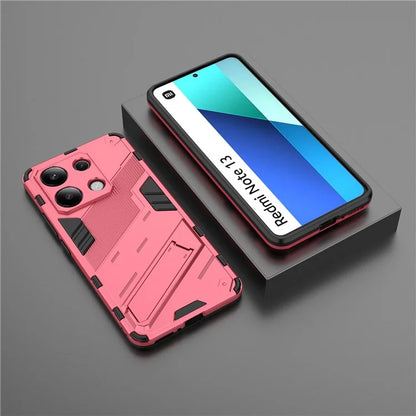 For Xiaomi Redmi Note 13 4G Phone Case Kickstand PC+TPU Drop-proof Back Shell