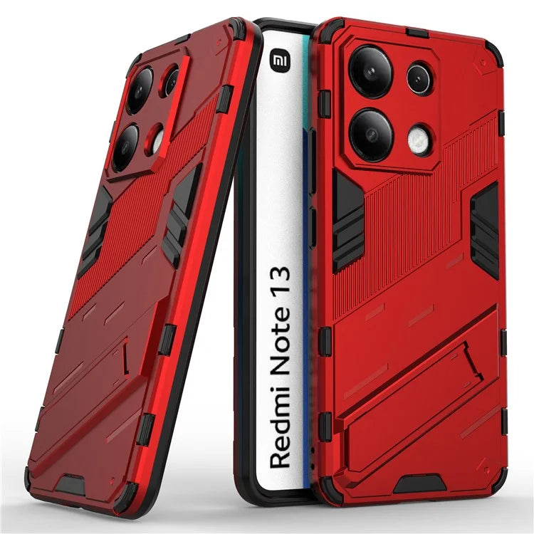 For Xiaomi Redmi Note 13 4G Phone Case Kickstand PC+TPU Drop-proof Back Shell
