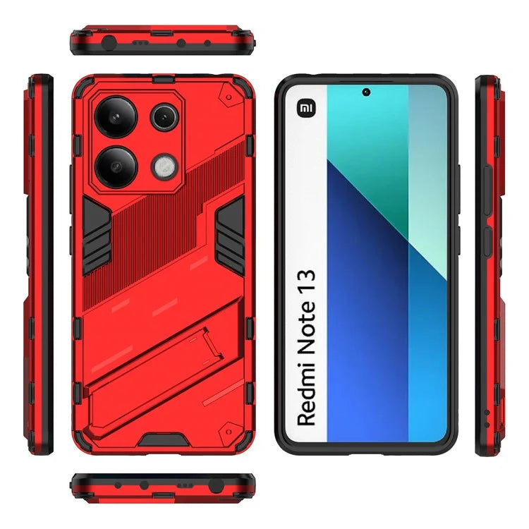 For Xiaomi Redmi Note 13 4G Phone Case Kickstand PC+TPU Drop-proof Back Shell