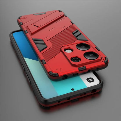 For Xiaomi Redmi Note 13 4G Phone Case Kickstand PC+TPU Drop-proof Back Shell