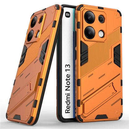 For Xiaomi Redmi Note 13 4G Phone Case Kickstand PC+TPU Drop-proof Back Shell