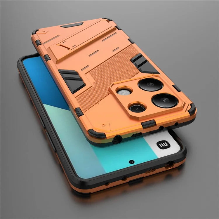 For Xiaomi Redmi Note 13 4G Phone Case Kickstand PC+TPU Drop-proof Back Shell