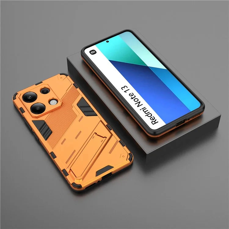 For Xiaomi Redmi Note 13 4G Phone Case Kickstand PC+TPU Drop-proof Back Shell