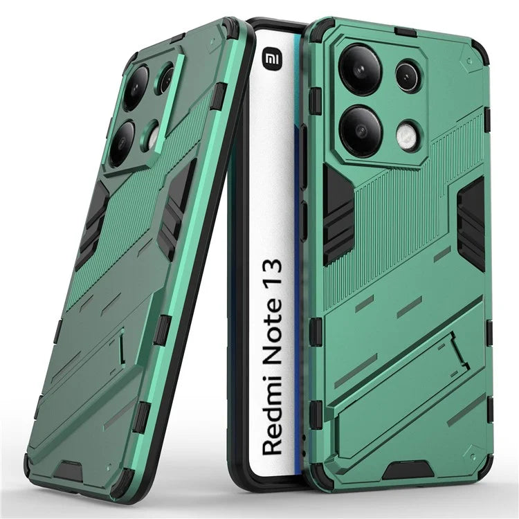 For Xiaomi Redmi Note 13 4G Phone Case Kickstand PC+TPU Drop-proof Back Shell