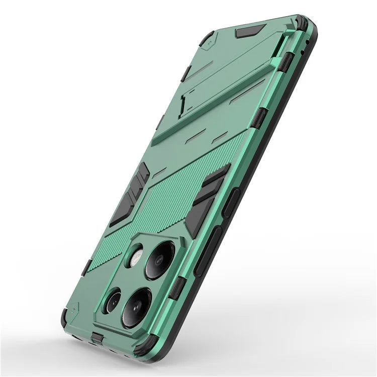 For Xiaomi Redmi Note 13 4G Phone Case Kickstand PC+TPU Drop-proof Back Shell
