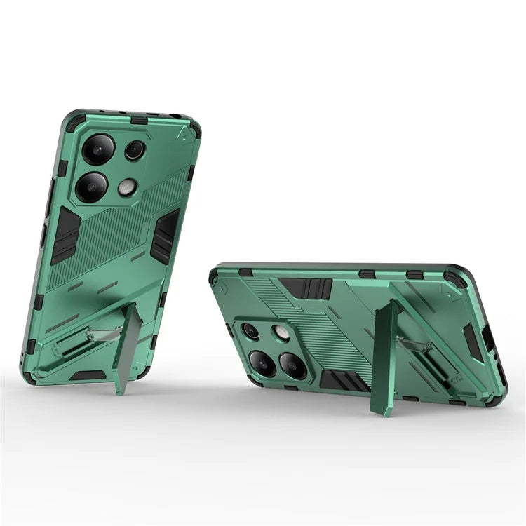 For Xiaomi Redmi Note 13 4G Phone Case Kickstand PC+TPU Drop-proof Back Shell