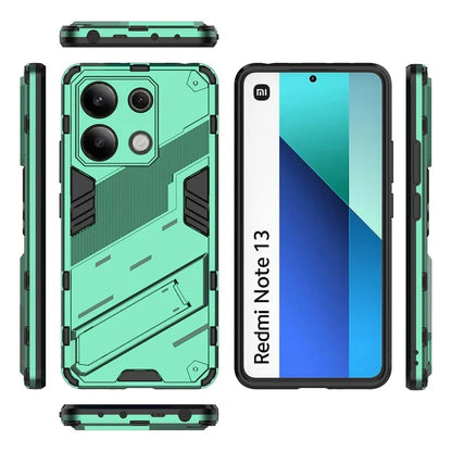 For Xiaomi Redmi Note 13 4G Phone Case Kickstand PC+TPU Drop-proof Back Shell