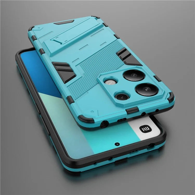 For Xiaomi Redmi Note 13 4G Phone Case Kickstand PC+TPU Drop-proof Back Shell