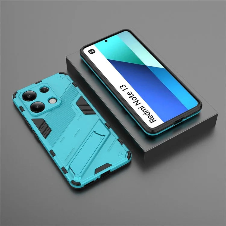 For Xiaomi Redmi Note 13 4G Phone Case Kickstand PC+TPU Drop-proof Back Shell