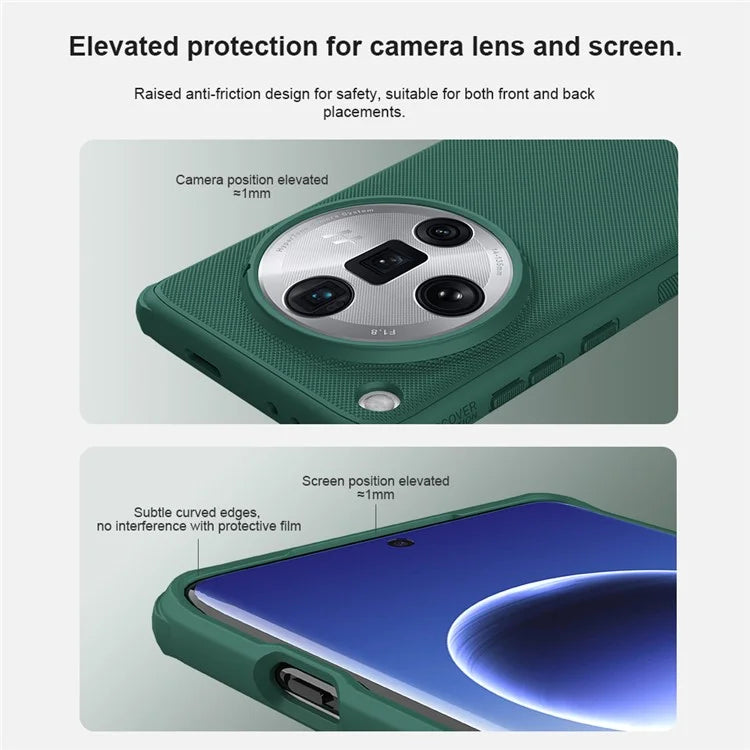 NILLKIN Frosted Shield Pro for Oppo Find X7 Ultra Magnetic Phone Case Hard PC+Soft TPU Cover