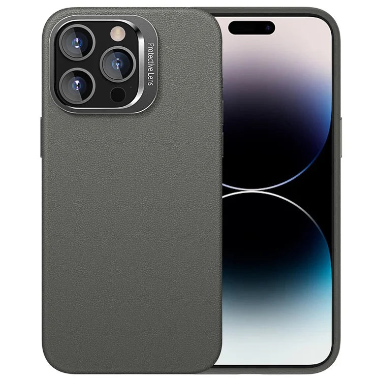 For iPhone 14 Pro Case Scratch-proof TPU+PC Phone Cover with Lens Frame Kickstand