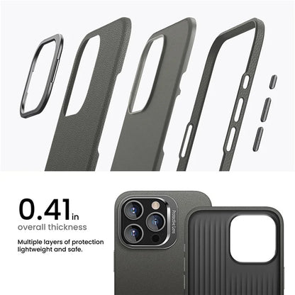 For iPhone 14 Pro Case Scratch-proof TPU+PC Phone Cover with Lens Frame Kickstand