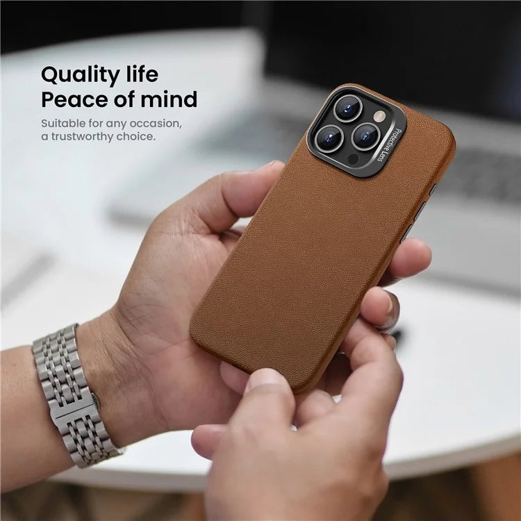 For iPhone 15 Pro Max Back Case TPU+PC Shock Absorbing Kickstand Phone Shell