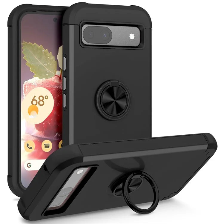 For Google Pixel 8a Case PC+TPU Slim-Fit Phone Back Cover Support Magnet Mount