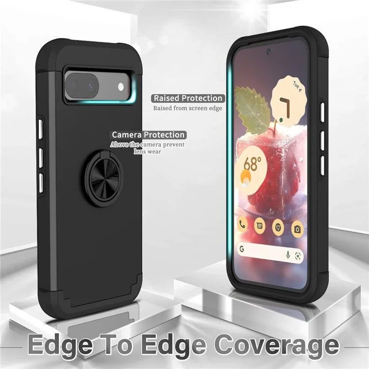 For Google Pixel 8a Case PC+TPU Slim-Fit Phone Back Cover Support Magnet Mount