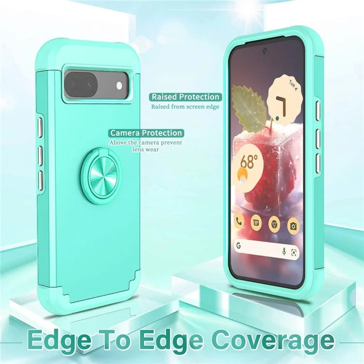 For Google Pixel 8a Case PC+TPU Slim-Fit Phone Back Cover Support Magnet Mount