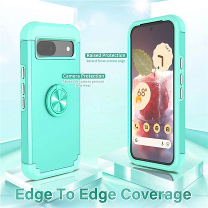 For Google Pixel 8a Case PC+TPU Slim-Fit Phone Back Cover Support Magnet Mount