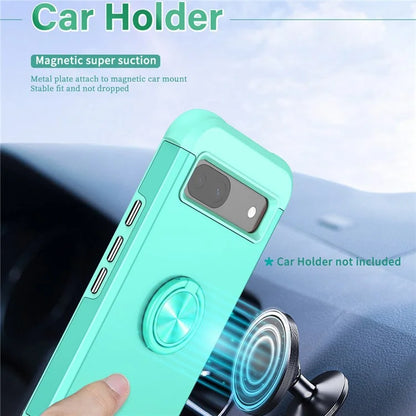 For Google Pixel 8a Case PC+TPU Slim-Fit Phone Back Cover Support Magnet Mount