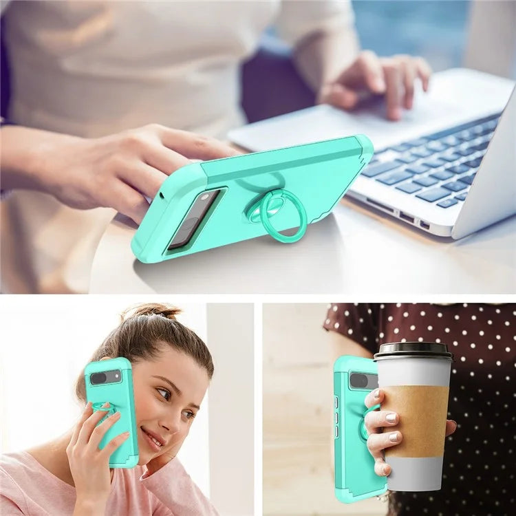 For Google Pixel 8a Case PC+TPU Slim-Fit Phone Back Cover Support Magnet Mount