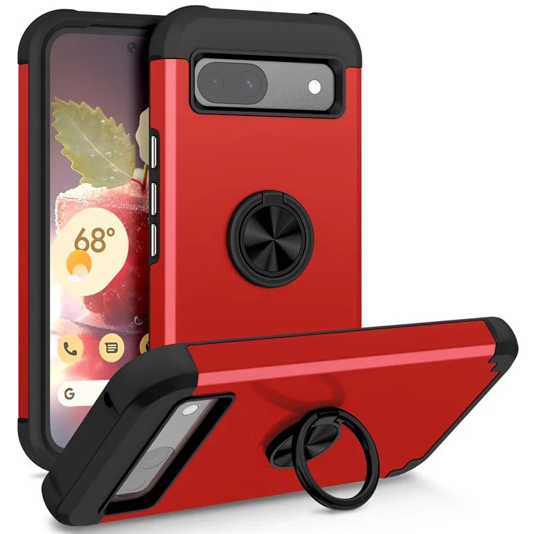 For Google Pixel 8a Case PC+TPU Slim-Fit Phone Back Cover Support Magnet Mount