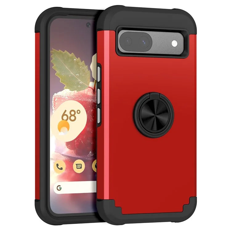 For Google Pixel 8a Case PC+TPU Slim-Fit Phone Back Cover Support Magnet Mount