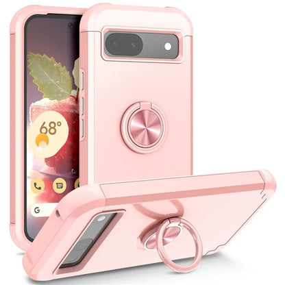 For Google Pixel 8a Case PC+TPU Slim-Fit Phone Back Cover Support Magnet Mount