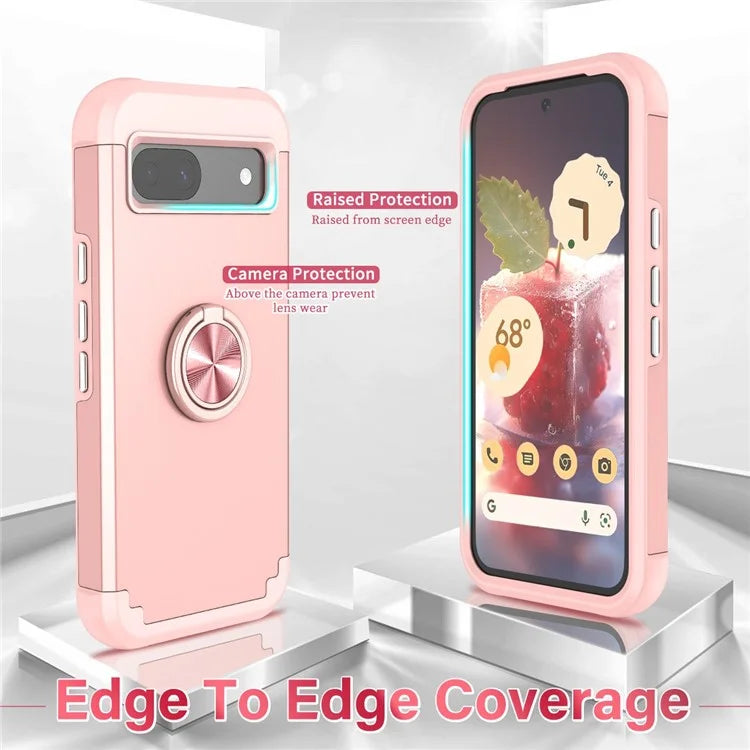 For Google Pixel 8a Case PC+TPU Slim-Fit Phone Back Cover Support Magnet Mount