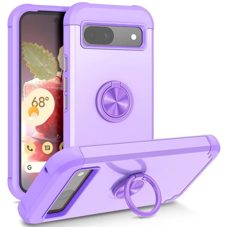 For Google Pixel 8a Case PC+TPU Slim-Fit Phone Back Cover Support Magnet Mount