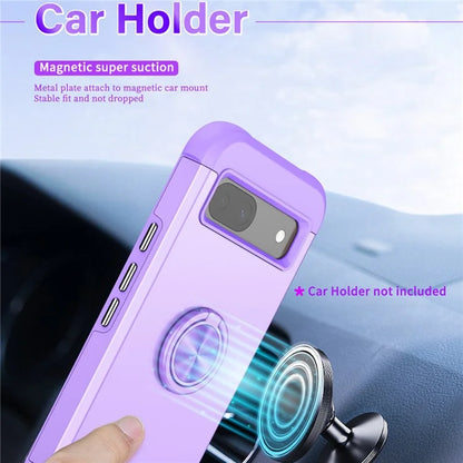 For Google Pixel 8a Case PC+TPU Slim-Fit Phone Back Cover Support Magnet Mount