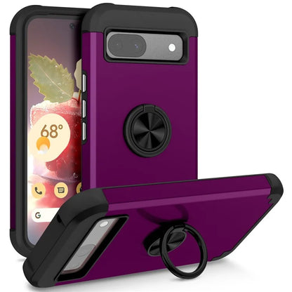 For Google Pixel 8a Case PC+TPU Slim-Fit Phone Back Cover Support Magnet Mount