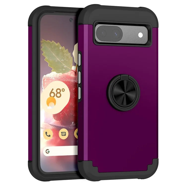For Google Pixel 8a Case PC+TPU Slim-Fit Phone Back Cover Support Magnet Mount